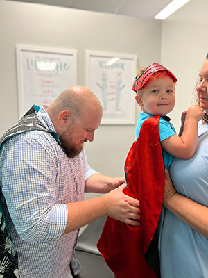 Chiropractor Greenville SC Zane Gray With Boy Toddler Patient